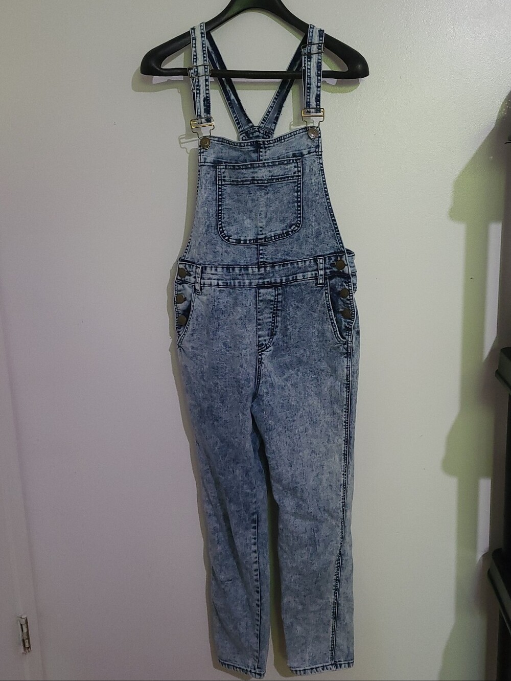 Lira Acid Wash Denim Overalls Size S